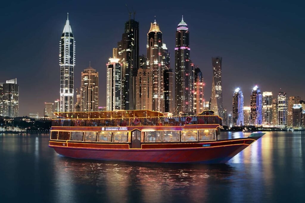 Dhow Cruise Creek Dinner with 4* Dinner & Live Music On Board